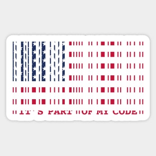 It's part of my code - USA Sticker